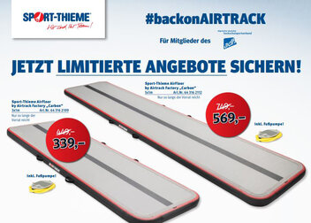 #backonAIRTRACK – für große Sprünge und schnelle Trainingserfolge jetzt limitierte Angebote sichern!