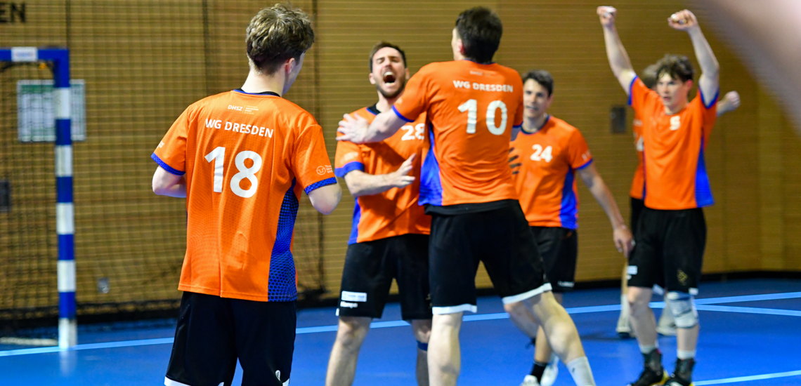 DHM Handball 2025: Dresdner Männer siegen beim Heimspiel