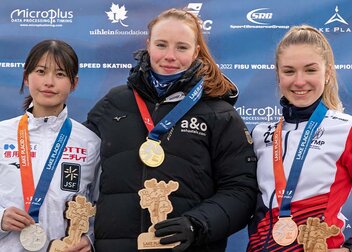 WUC Eisschnelllauf: Deutsche Medaillen auch an Tag zwei in Lake Placid