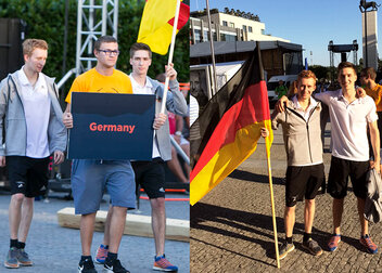 Zwei deutsche Sportkletterer bei der WUC 