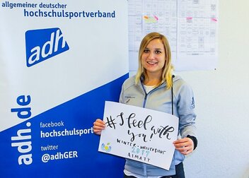 Universiade-Praktikantin Marianne Klopsch bereichert das adh-Wettkampfressort
