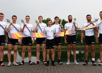 Studium und Spitzensport – Vier Studenten der RUB gewinnen bei der WM Gold im Deutschlandachter